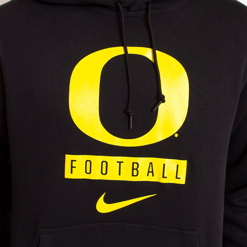 Classic Oregon O, Nike, Black, Hoodie, Cotton Blend, Men, Football, Sweatshirt, 298664